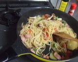 野菜たっぷり❤娘の大好きなナポリタン作り方8写真