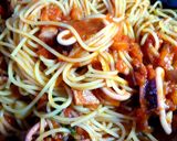 イカのトマトソースパスタ♪作り方5写真