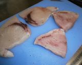 カジキのステーキ　オニオンソース添え作り方1写真