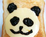 トーストに、パンダを描いてみた。作り方2写真