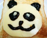 トーストに、パンダを描いてみた。作り方4写真