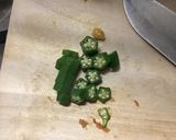 オクラと鶏胸肉の梅和え作り方4写真