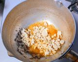 鶏そぼろ月見うどん作り方3写真