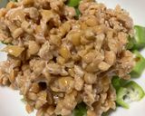簡単　ひきわり納豆おくら丼作り方2写真