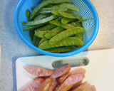 さやえんどうとウィンナの炒め物作り方1写真