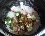 フライドオニオンとハムとチーズのまぜご飯作り方2写真