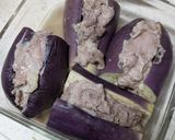 豚こまで絶品おかず🎵ナスの肉詰めドッグ作り方5写真