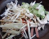 きのこキャベツのポン酢であっさり焼きそば作り方3写真