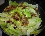 もやしとレタスの牛肉炒めカレー風味作り方4写真