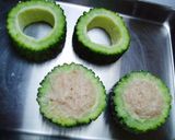 ニガウリの肉詰め　トーチジャン煮作り方2写真