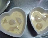 超簡単☆混ぜて焼くだけ♪白桃のフラン作り方4写真