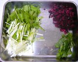 さっぱり☆しば漬けと水菜のチャーハン作り方1写真