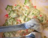 納豆とｵｸﾗのてんぷら作り方1写真
