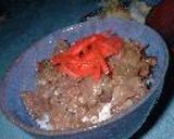 我が家の食卓☆手抜き編～♪牛丼、めかぶとおぼろ昆布のおすまし作り方3写真