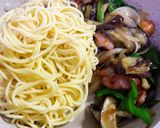 かんたんおいしい！茄子入りナポリタン作り方4写真
