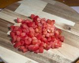 ひやむぎのトマトバジル風つけ汁作り方1写真