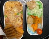 レンジ簡単中華風ナポリタン味炒飯弁当作り方16写真