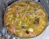 ギョニソと野菜のかき玉煮込みうどん作り方6写真