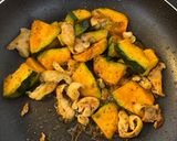 カボチャ鶏皮の炒め作り方4写真