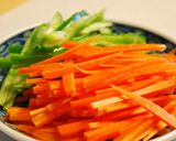 豚肉de野菜巻きロール作り方1写真