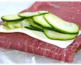 牛薄切り肉とズッキーニのミルフィーユ。作り方2写真