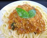 チーズがとろ~りミートソースパスタ作り方4写真