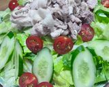 今日の晩御飯！簡単冷しゃぶサラダうどん作り方5写真