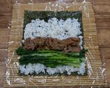 菜花と牛肉の海苔巻き作り方5写真
