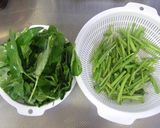 台湾家庭の味★空心菜のにんにく炒め作り方1写真