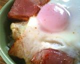 居酒屋さんの絶品ベーコンエッグ丼作り方4写真