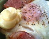 居酒屋さんの絶品ベーコンエッグ丼作り方5写真