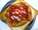 半熟目玉焼きのオープントースト作り方3写真