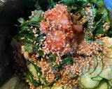 大葉消費♪きゅうり🥒と貝ひものキムチ和え作り方4写真