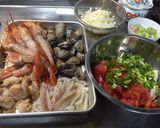 ホットプレートで海鮮パエリア作り方3写真
