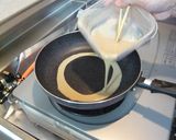 アスパラとベーコンのガレット（そば粉）作り方6写真