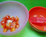 水玉模様の野菜ジュースジュレ作り方1写真
