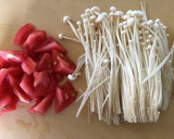 簡単♪トマト＆えのきの黒胡椒炒め作り方1写真