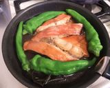 金目鯛と万願寺とうがらしの煮つけ作り方5写真