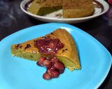 抹茶炊飯器ケーキに小豆いれちゃいました作り方6写真