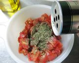 お手軽朝ご飯【トマトだけのブルスケッタ】作り方2写真