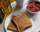 お手軽朝ご飯【トマトだけのブルスケッタ】作り方4写真