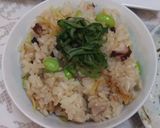 夏バテ防止★半夏至の枝豆入りたこめし作り方11写真