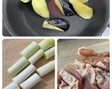 夏でも鶏と葱の温かいつけ汁麺作り方1写真