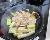 夏でも鶏と葱の温かいつけ汁麺作り方2写真