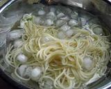 冷製パスタ☆温泉タマゴでカルボナーラ作り方6写真