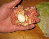 砂肝とチーズ入りのロールキャベツ作り方7写真