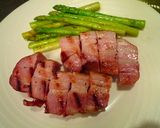 厚切りベーコンとアスパラのジューシー焼き作り方4写真