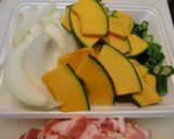 オクラでとろっ♪カボチャと豚肉の炒め物作り方1写真