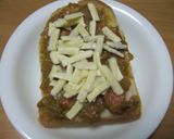 余ったカレーで♪カレーチーズトースト!作り方3写真