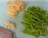 簡単たけのこ青椒肉絲(チンジャオロース)作り方1写真